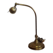 Art Nouveau desk lamp, solid brass with articulated arm – Belle Époque