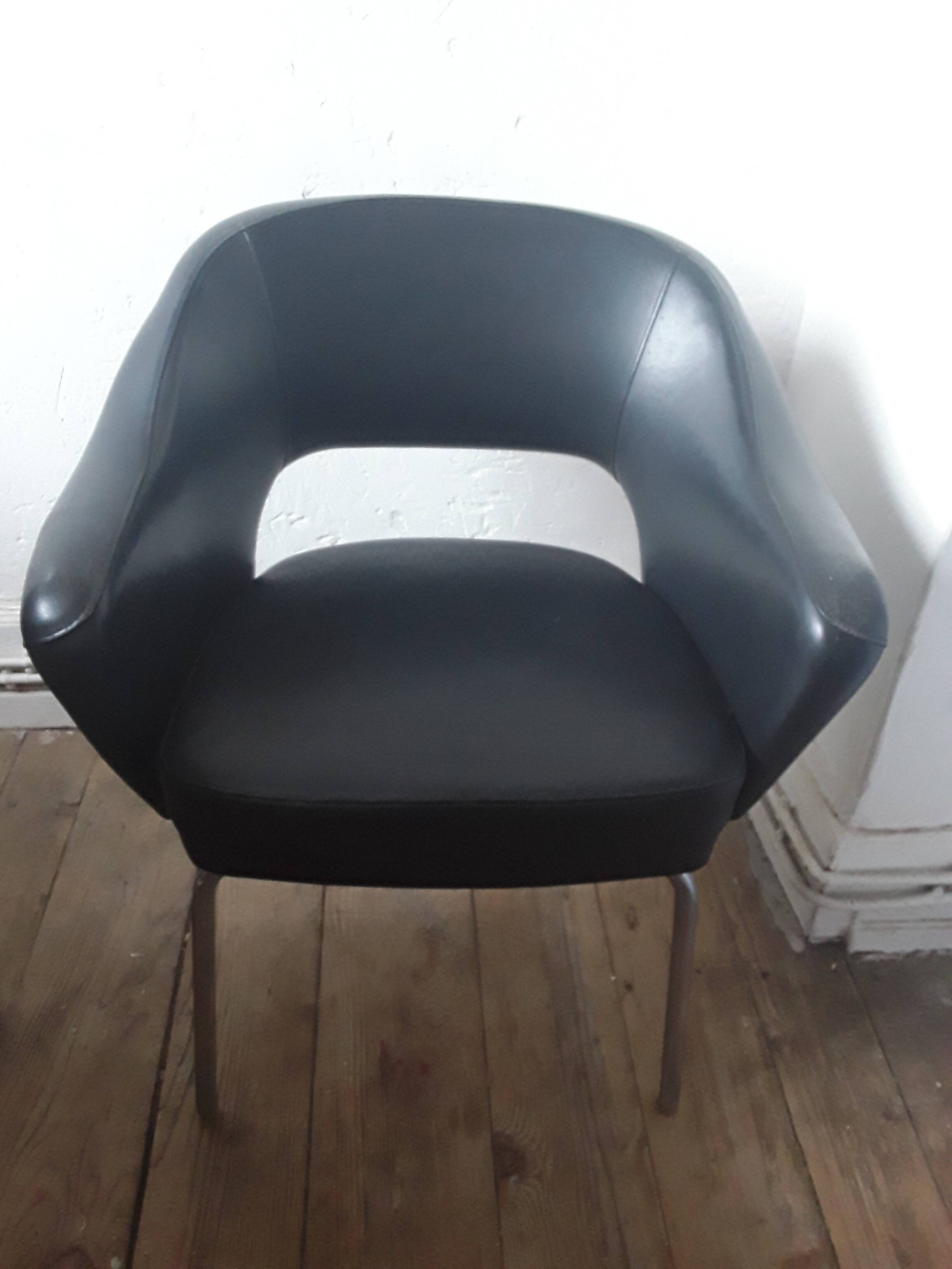 Knoll leather armchair