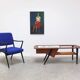 Decorative coffee table with bar by Alfred Hendrickx for Belform, 1950s