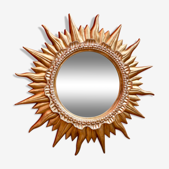 Miroir soleil doré 100cm