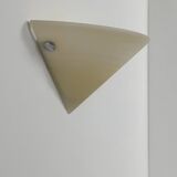 Vintage wall light, chrome and frosted glass, France, 1980.