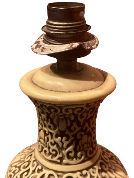 Asian style electrified lamp base