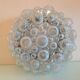 Round ceiling lamp in bubbled glass / vintage 60s-70s
