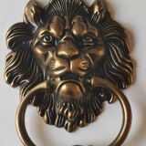 Antique Lion Head Door Knocker/Knocker, with Antique Bronze Patina 16 x 12 cm