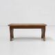 Small Rustic Wooden Stool with Curved Base, France, 1900s