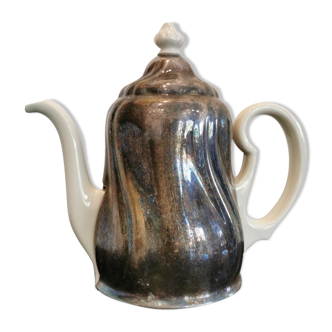 Silver-plated ceramic jug