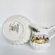 English earthenware cafeteria and its milk pot