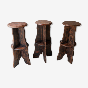 Solid wood stool (lot of 3)