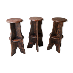 tabourets bois massif