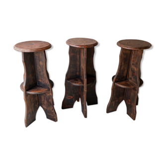 Solid wood stool (lot of 3)