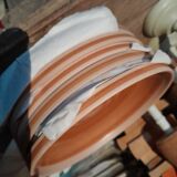 Set of 5 plates real sandstone of sarreguemines