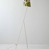 Vintage tripod floor lamp in white metal