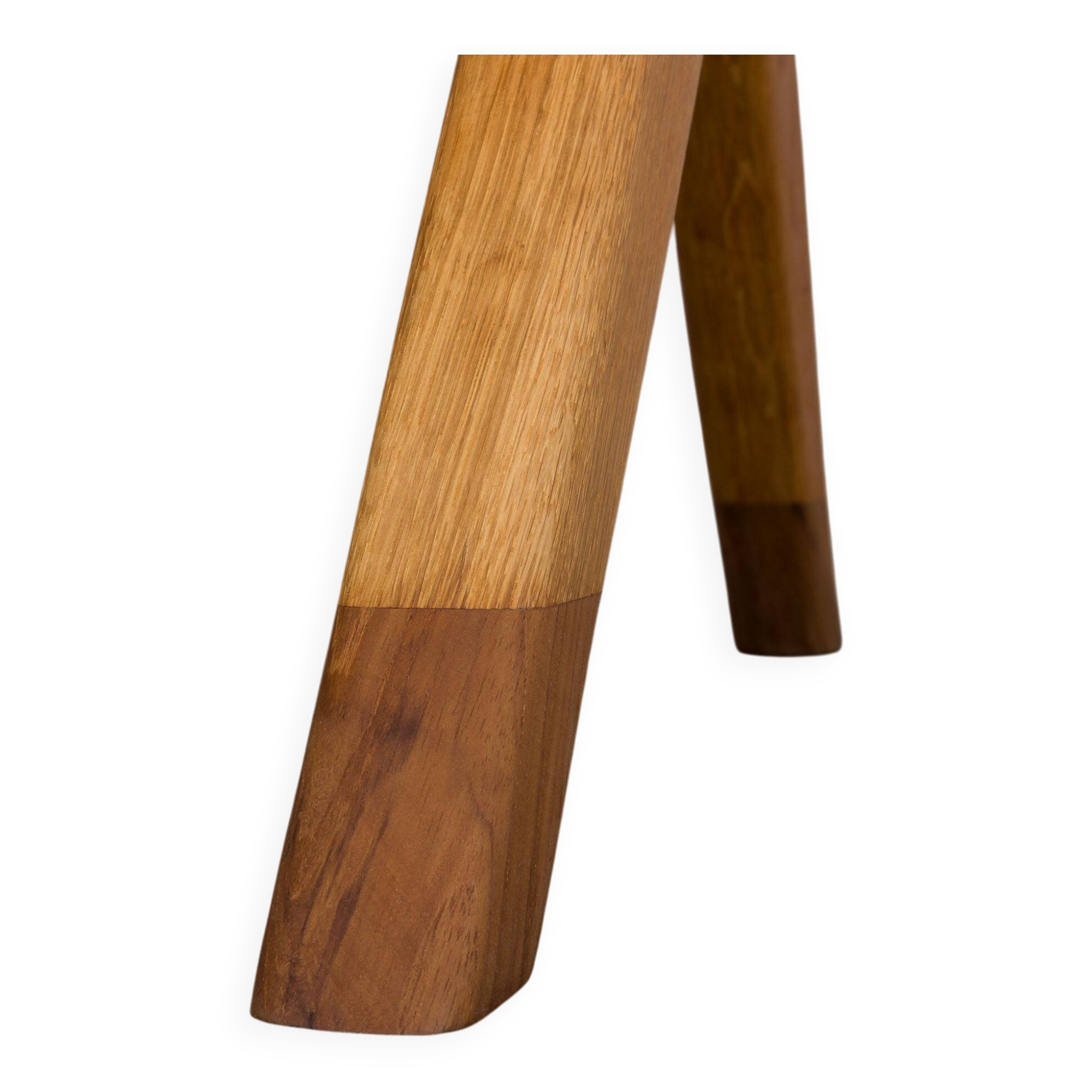 Teak and oak double-sided desk with X-shaped legs