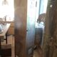 Cloakroom a waxed pickled metal door