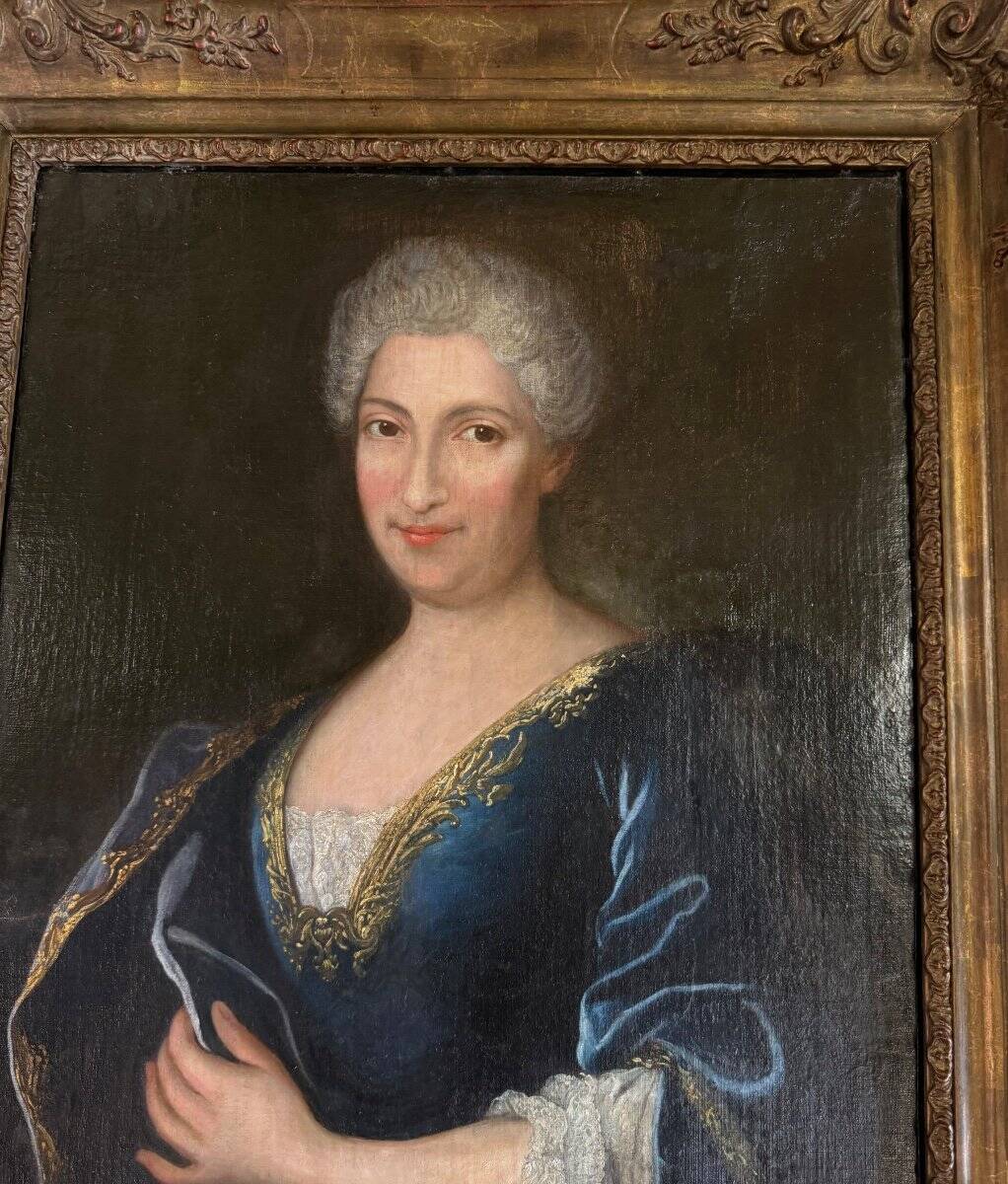 Portrait of a lady of quality, oil on canvas, 18th century.