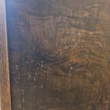 Antique Wood Art Deco Desk with Bookshelf and Archive Drawers