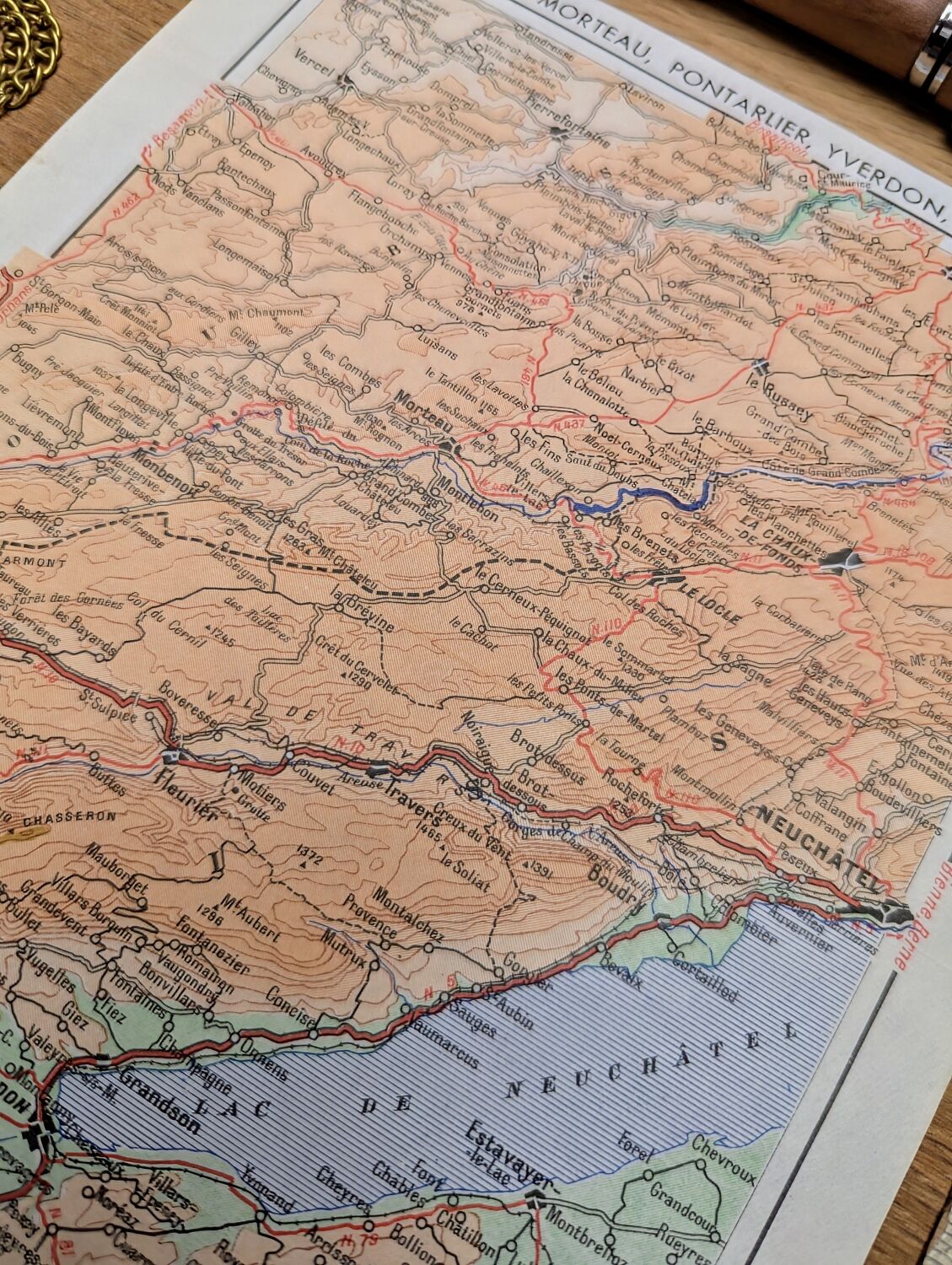 Printed in 1955, Morteau, Pontarlier, Yverdon, Neuchâtel.