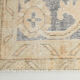 7x10 beige & navy blue vintage rug, 215x302cm
