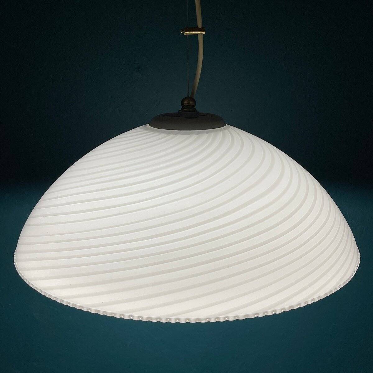 Vintage Swirling Glass Suspension from Murano, Italy, 1970s