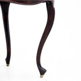 Table et 4 chaises en bois et tissu, Europe du Nord vers 1870
