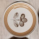 9 flat plates in Sarreguemines earthenware, Tignes model