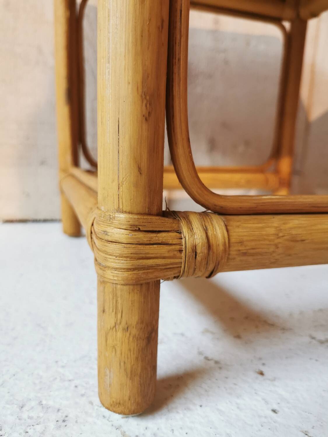 Rattan nesting tables