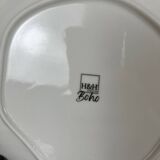 Set of 6 modern H&H dessert plates, Boho model, Italy