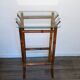 Bamboo console and glass tray 1970s