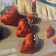 Still life painting strawberries