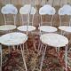 Suite de 8 chaises de jardin en fer forgé
