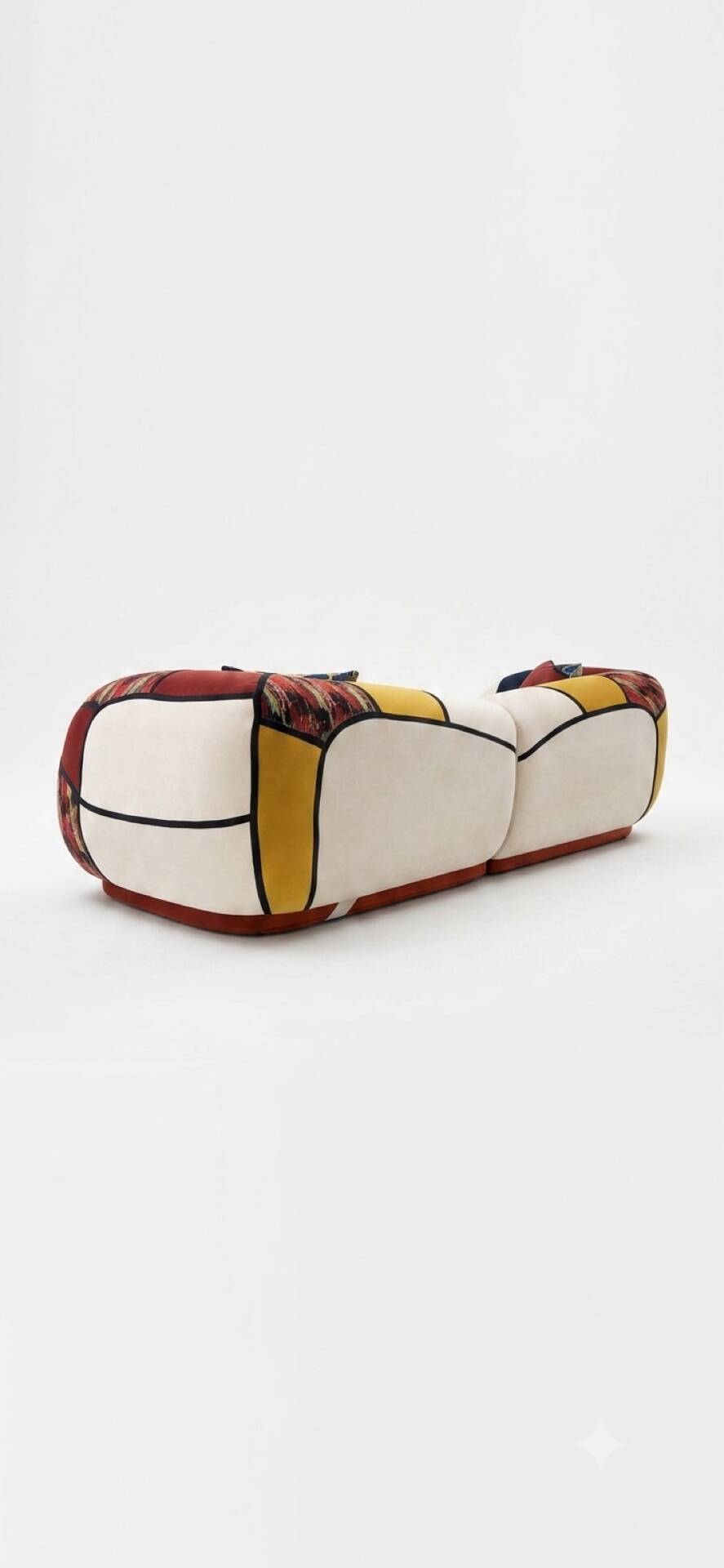 Modular 2-part sofa, vintage style
