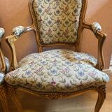 Paire de cabriolets de style Louis XV
