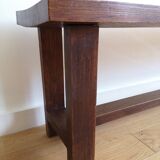 Solid wood farm bench