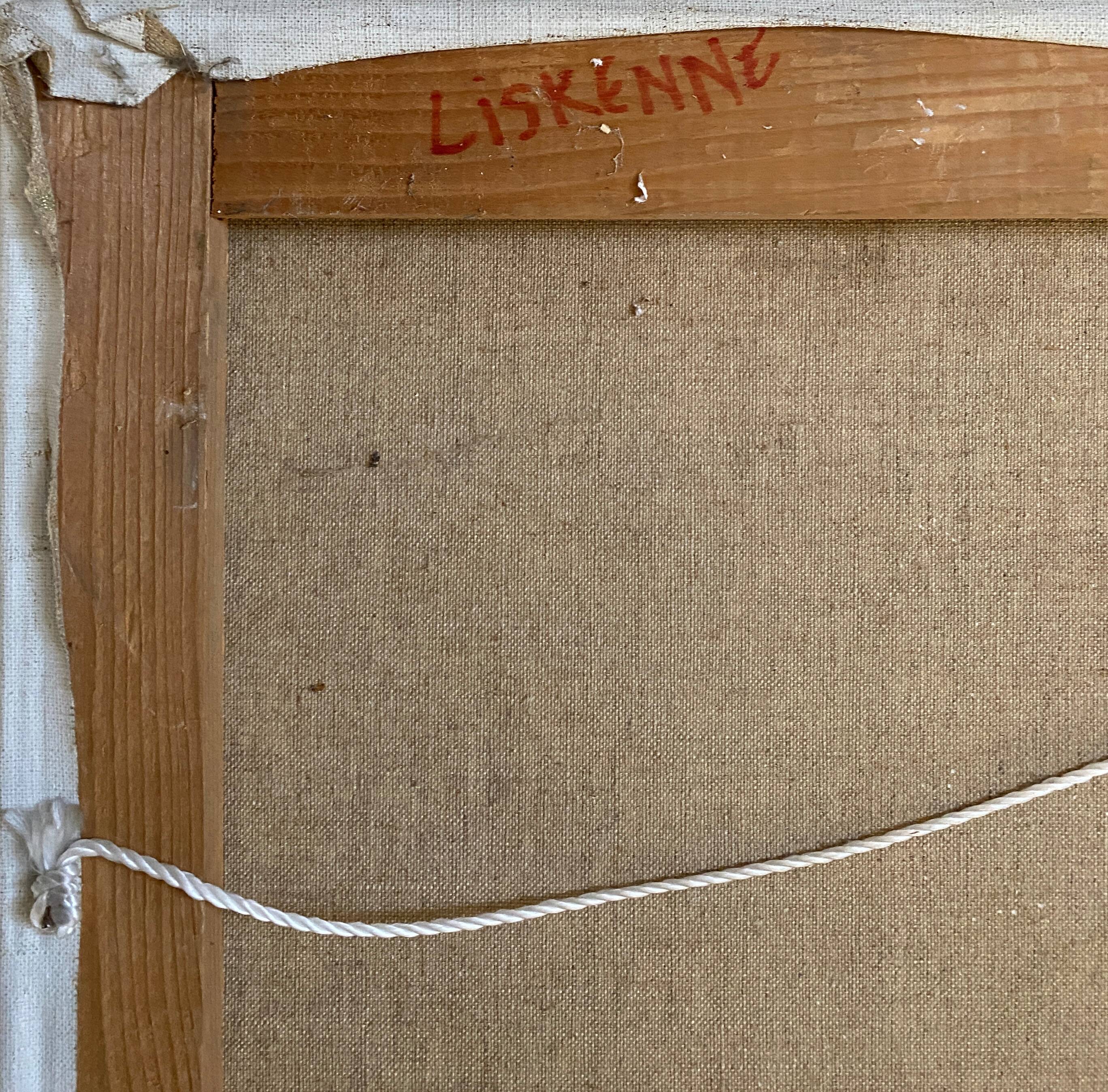 Painting "The worker" by Gilbert LISKENNE (1929-2005)