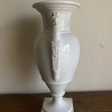 XXL white lion head neo-classical amphora vase from the Empire Consulate.