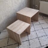 Travertine pull out tables