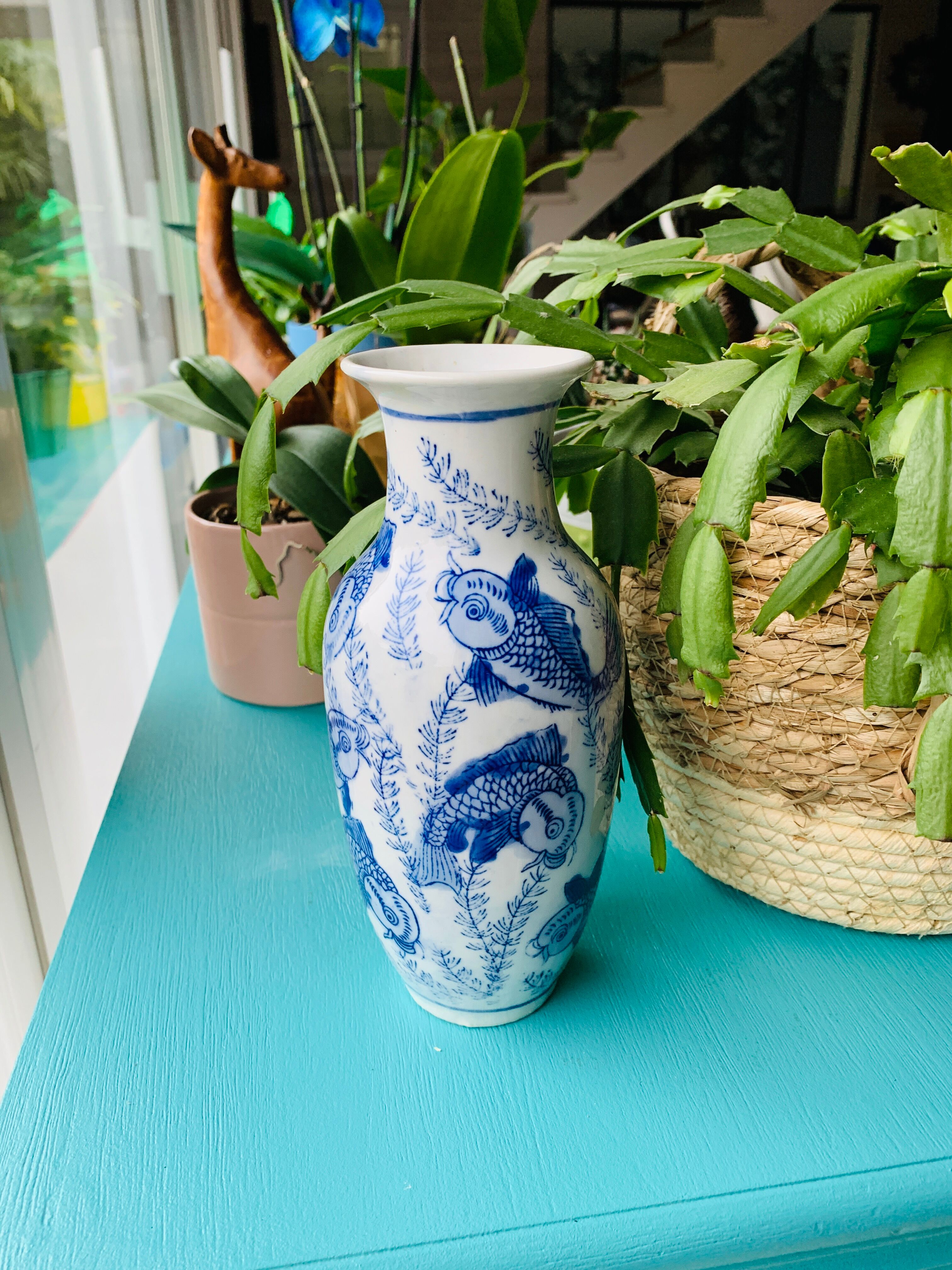 Chinese fish vintage vase