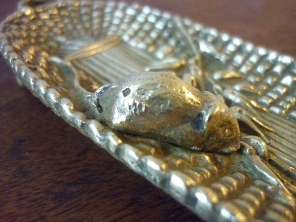 Coupelle vide poche en bronze avec souris