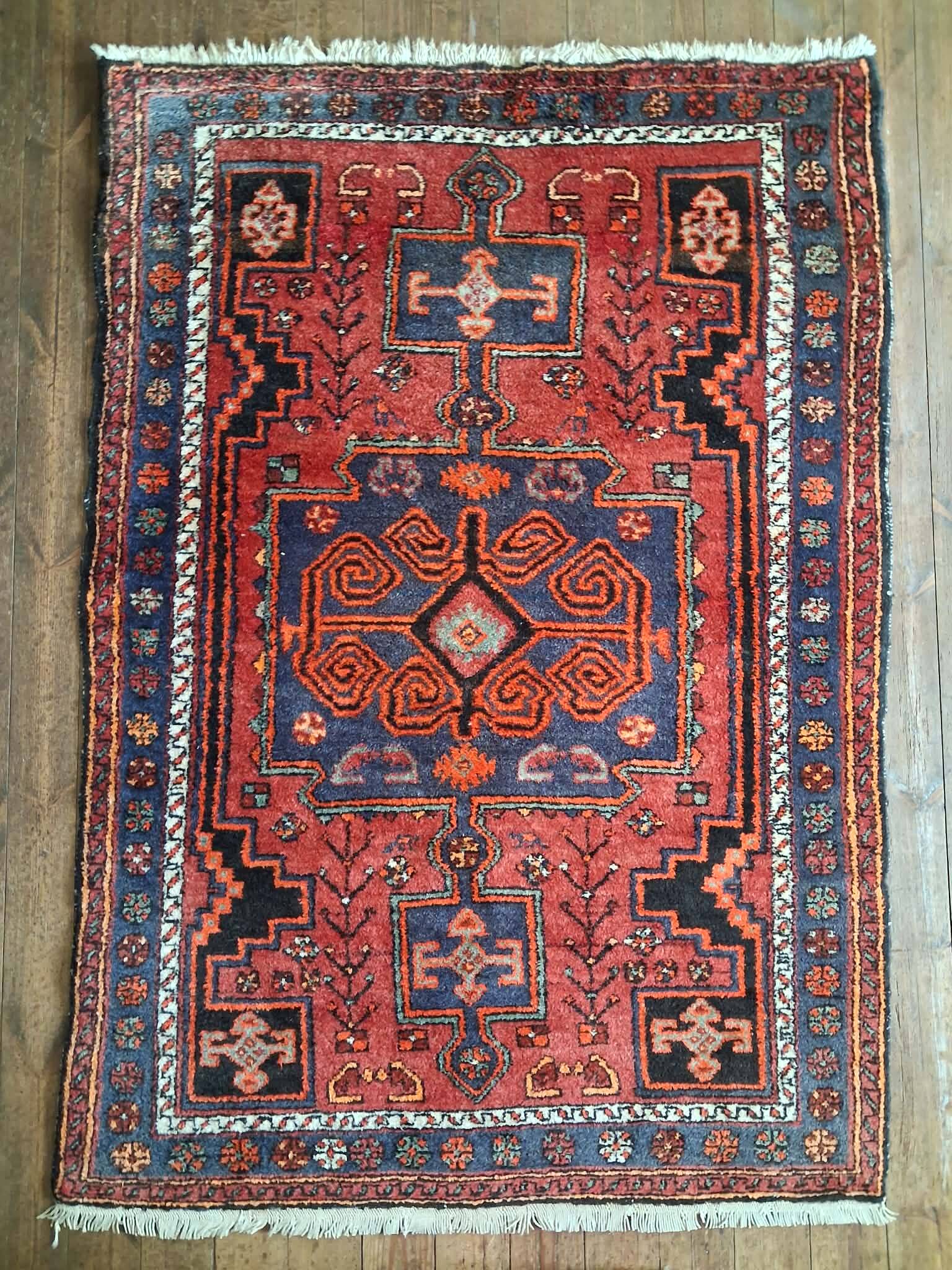 Handmade Persian Hamadan rug 185x130cm