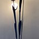 Vintage floor lamp 5 lamps in opaline and blue metal