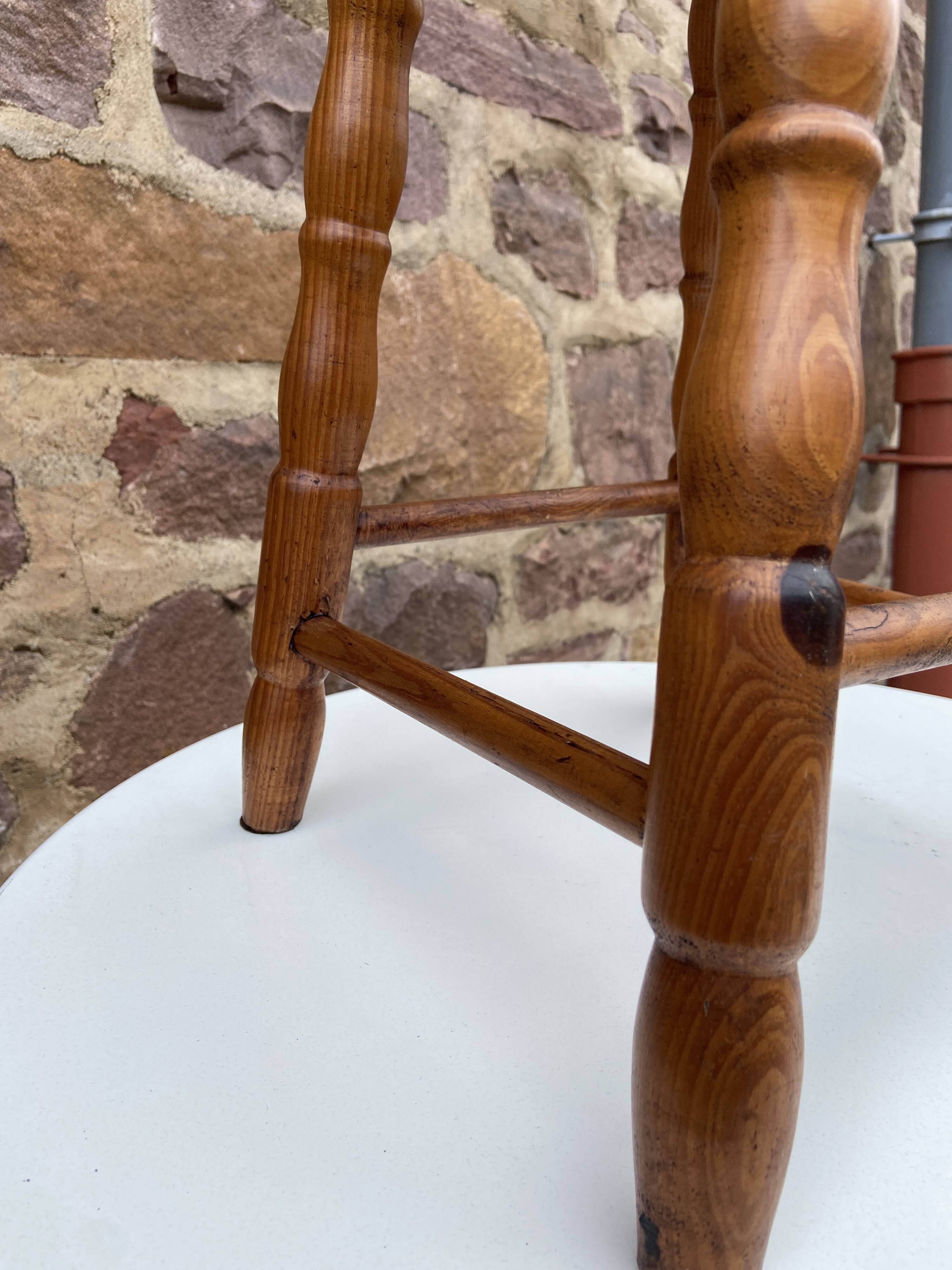 Vintage pine fir stool