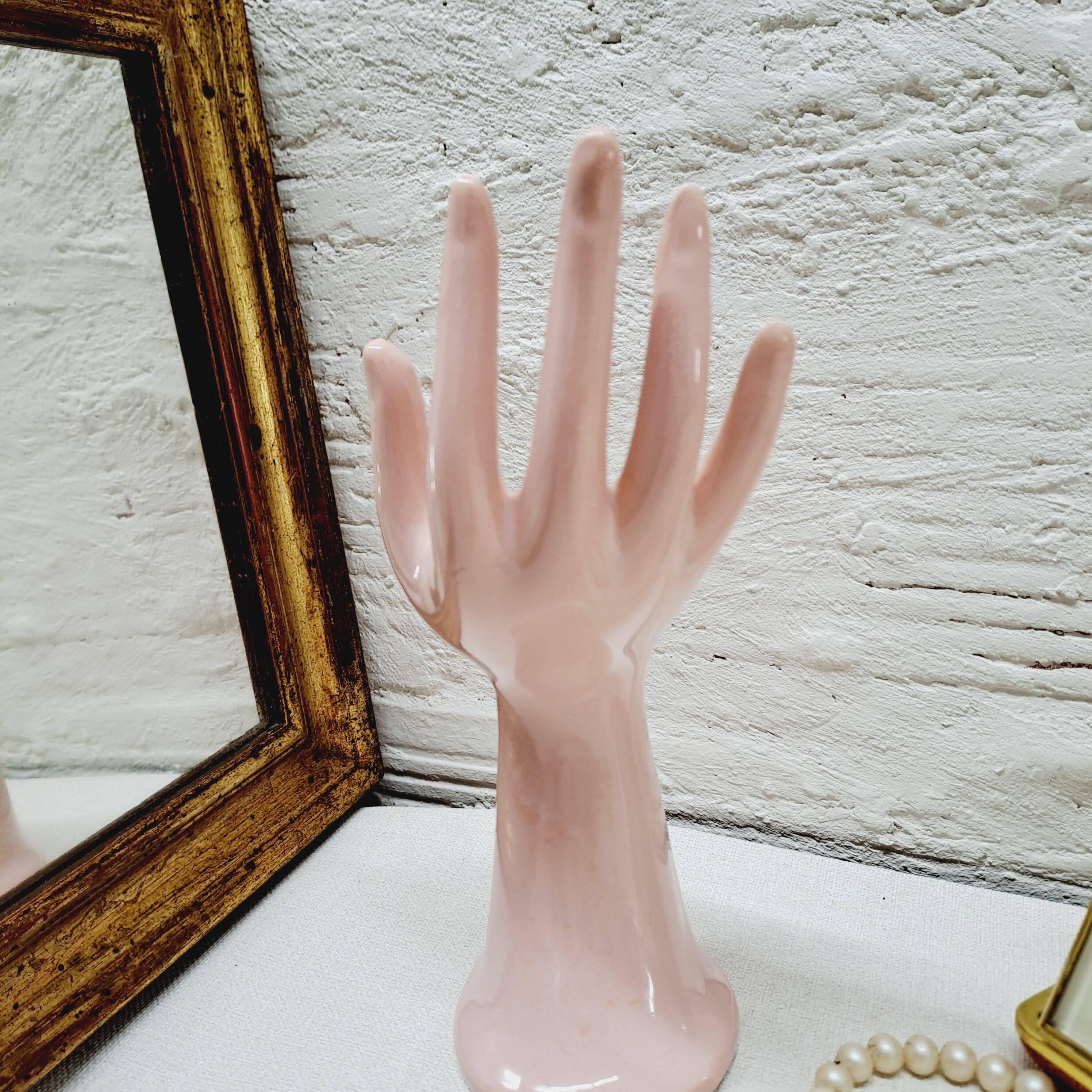 Powder pink hand ring size
