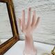 Powder pink hand ring size