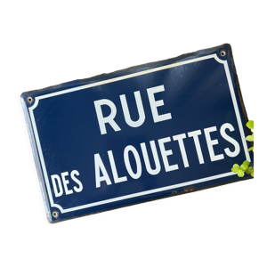 Plaque émaillée Rue des alouettes