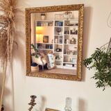 Mirror in wood and gilded stucco