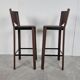 Tabourets de bar en cuir brésilien, années 1980