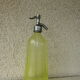 Siphon glass faceted yellow, blown, Art Deco period, dated 1934, FILLIAT, Maisons Alfort, very old and rare