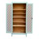 Vintage Parisian wardrobe in grey-blue green.