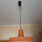 Lustre vintage en métal saumon orange / suspension