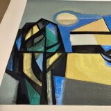 Lithographie signée "Albert Ferenz" Design 1950.